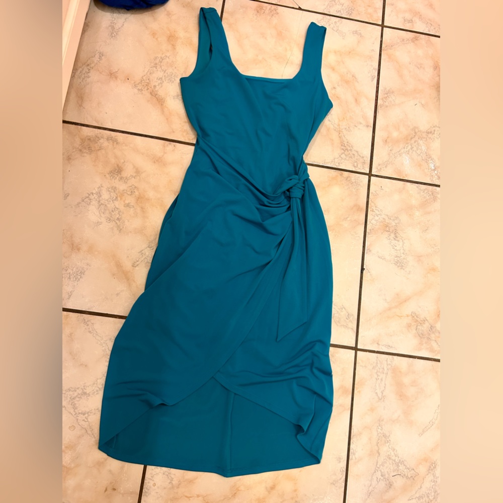 Express blue midi dress